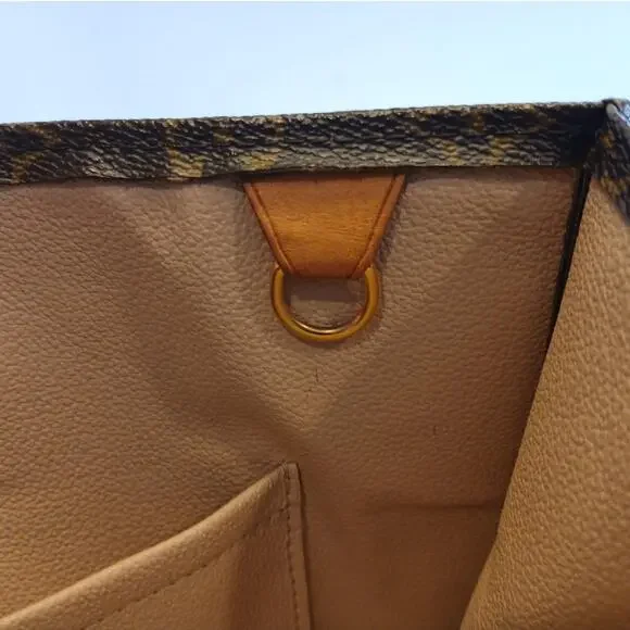 3PC LOUIS VUITTON Authentic Monogram Sac Plat Bag Dust Bag/ Key Fob INCLUDES COA - Picture 13 of 16